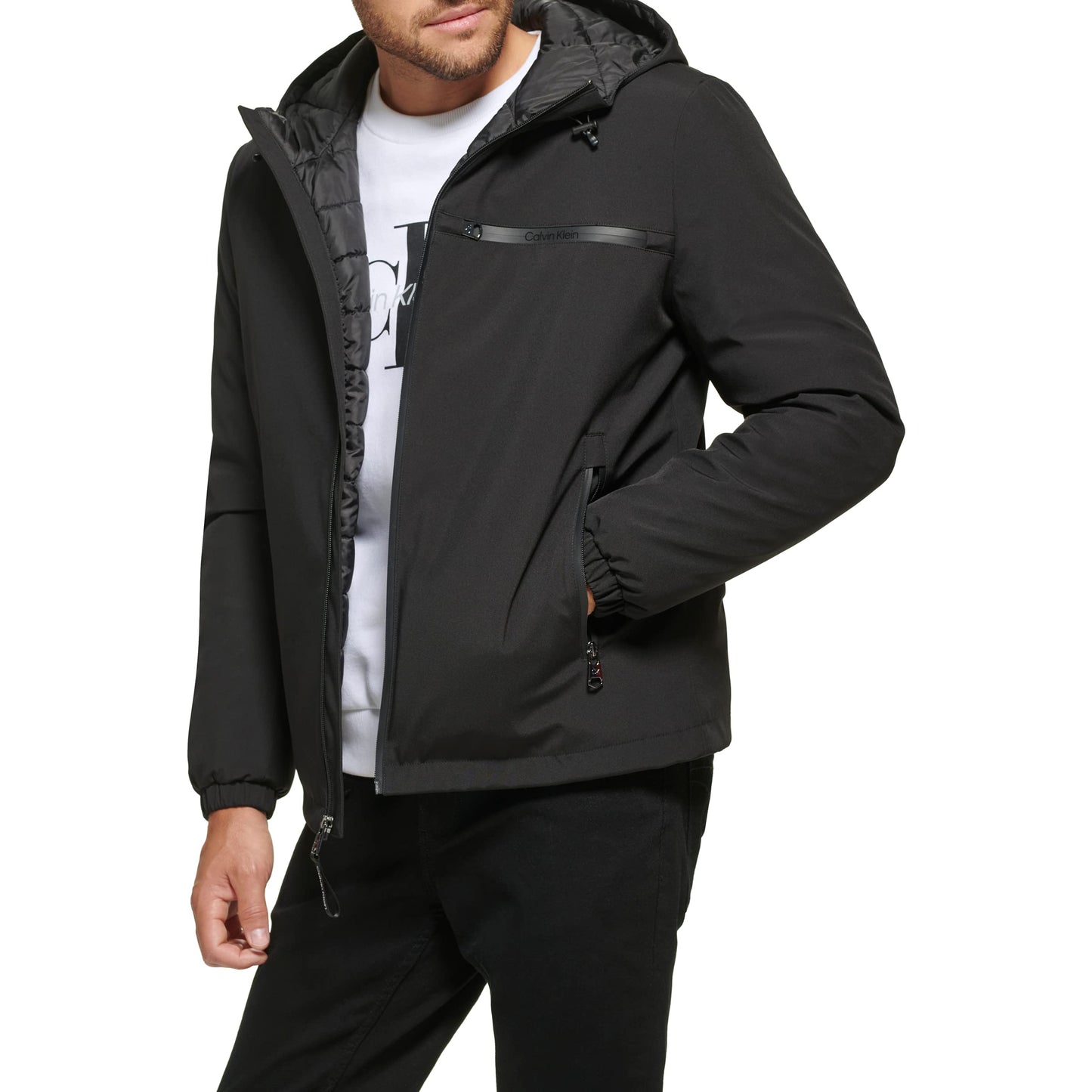 Calvin Klein mens OUTERWEAR Jacket,Black,X-Large