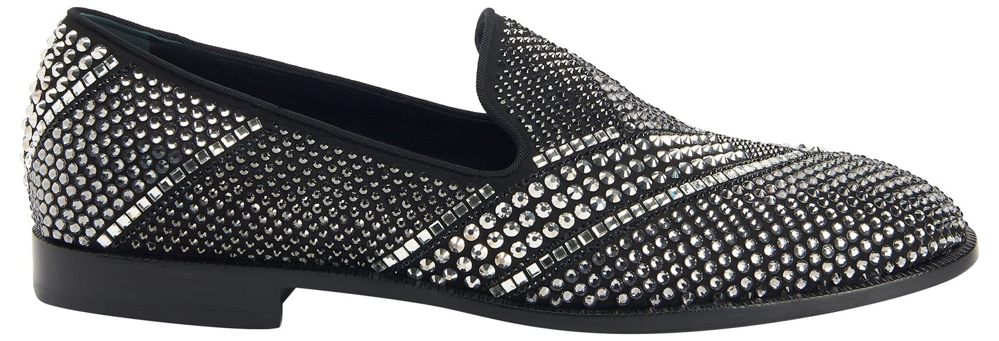 Giuseppe Zanotti, Raimond Loafers Fabric, 9.5, Black