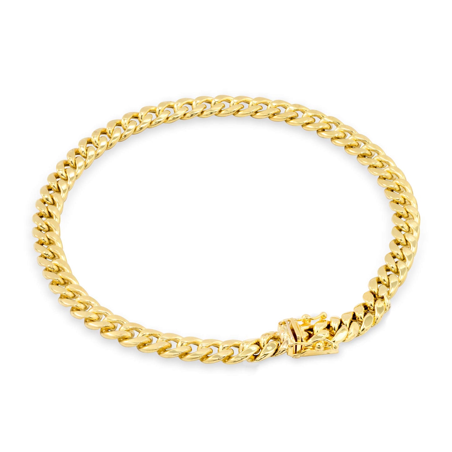 Nuragold 14k Yellow Gold 5.5mm Miami Cuban Link Chain Bracelet, Mens Womens Jewelry Box Clasp 7" 7.5" 8" 8.5" 9"