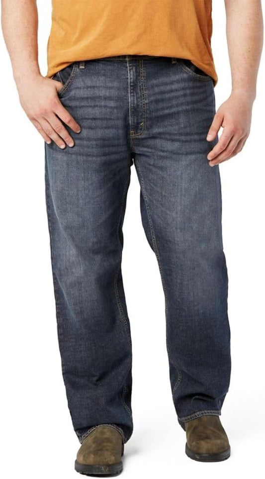 Signature by Levi Strauss & Co. Gold Men's Relaxed Fit Flex Jeans (Available in Big & Tall), Headlands, 32W x 34L