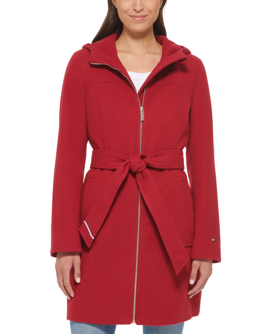 Tommy Hilfiger Women's Outerwear Wool Coat,RED, M