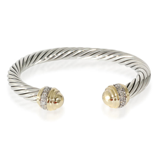 David Yurman, Pre-Loved Cable Classic Bracelet, 6.5 in, Yellow Gold/Sterling Silver