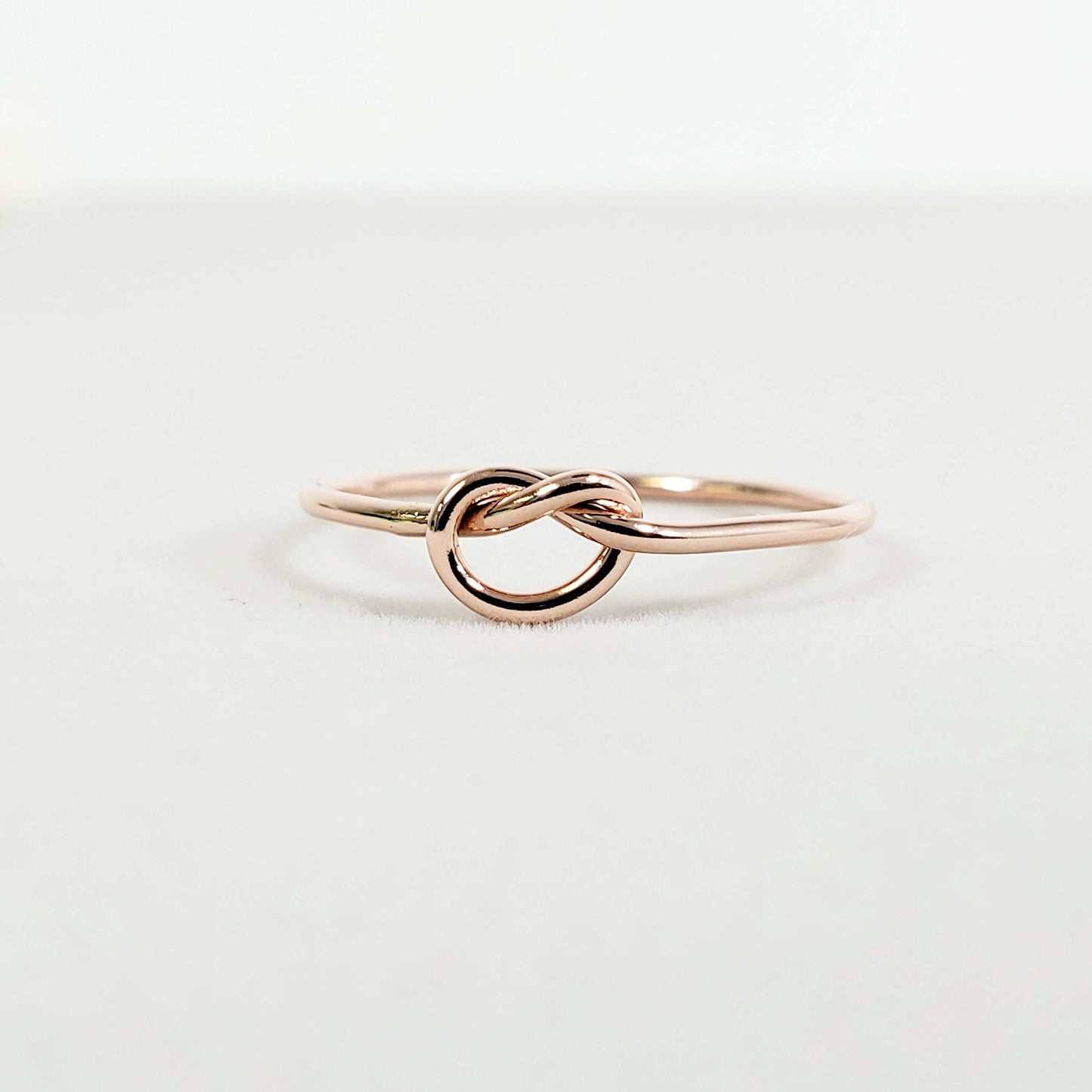 14k Solid Gold Stacking Knot Ring (yellow-gold, 7)
