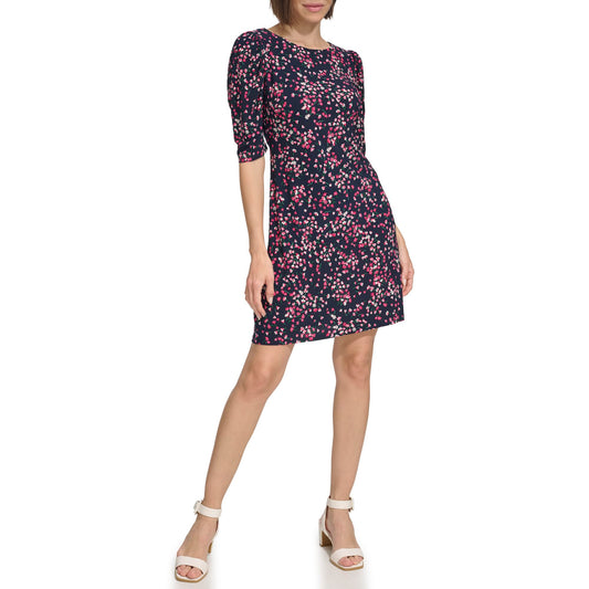 Tommy Hilfiger Women's Dresses Dress,Sky Captain/Bloom,6