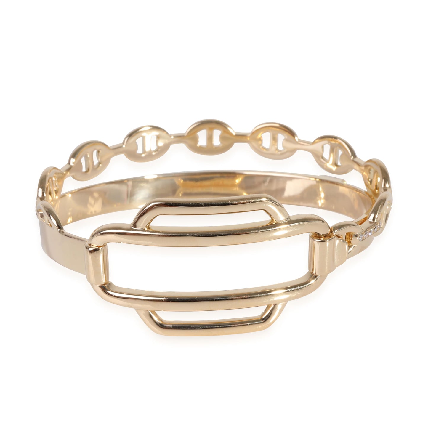 Hermès, Pre-Loved Double Tour Bracelet, 16 cm, Yellow Gold