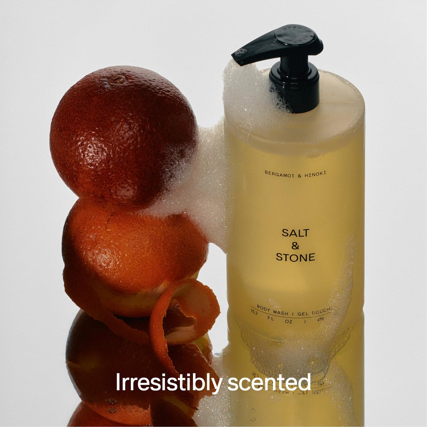 SALT & STONE Antioxidant-Rich Body Wash - Bergamot & Hinoki | Cleanse, Nourish & Soften Skin with Niacinamide & Hyaluronic Acid | Free From Parabens, Sulfates & Phthalates (15.2 fl oz)