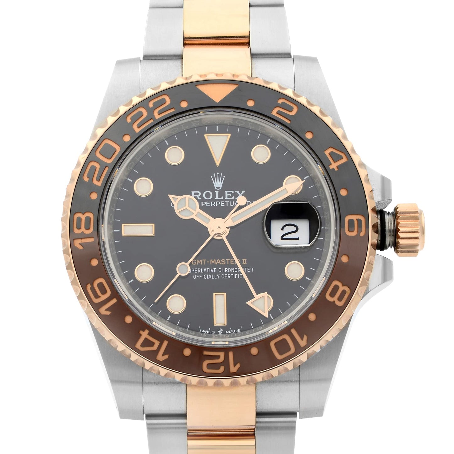 Rolex GMT-Master II Black Dial Automatic Stainless Steel and 18kt Rose Gold 126711CHNR