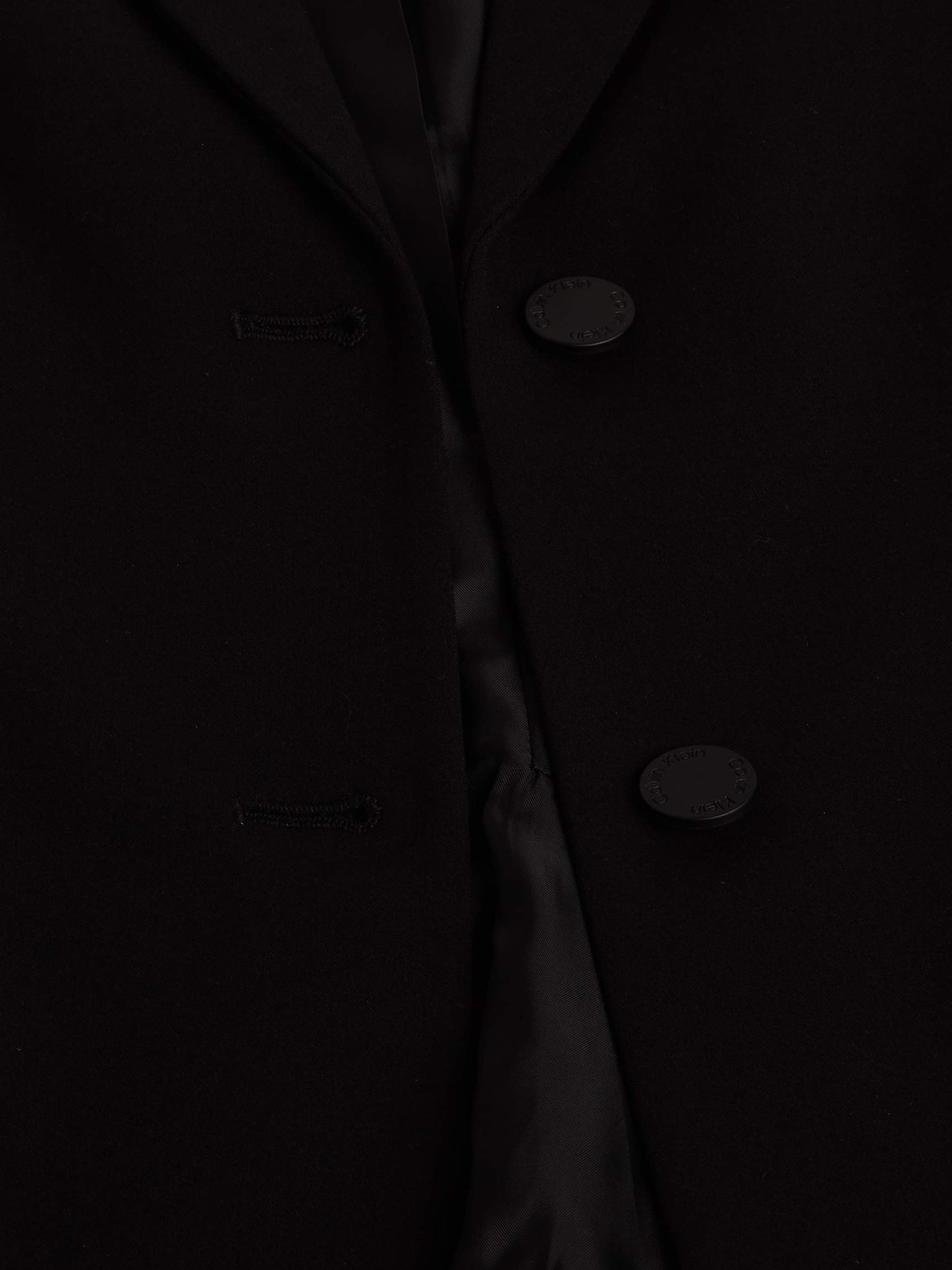 Calvin Klein Women's Two Button Lux Suit Blazer, Black, 12