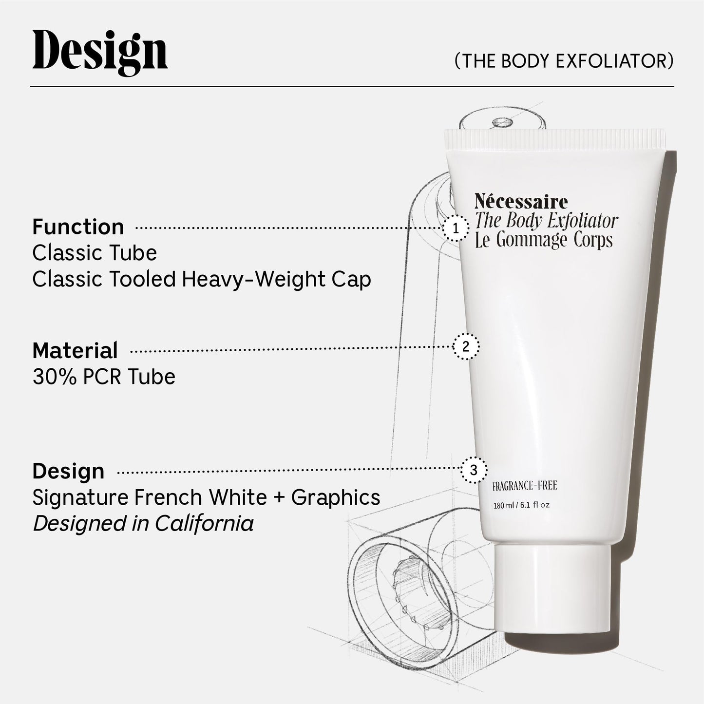 Nécessaire The Body Exfoliator Eucalyptus For Women & Men. KP Bump Eraser. Body Scrub. Keratosis Pilaris Treatment with AHA + Pumice. 6.1 fl oz