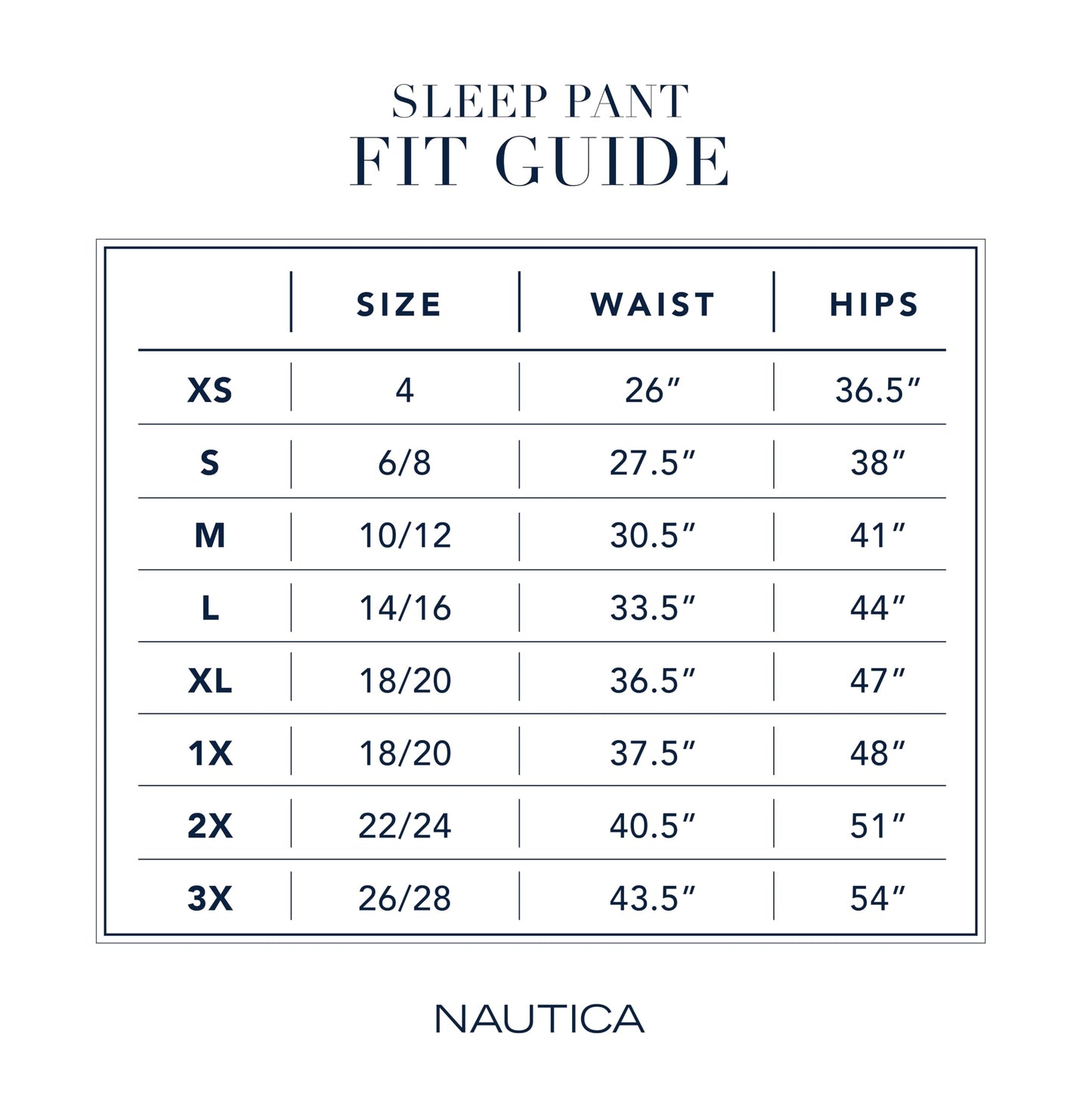 Nautica Womens Sleep Pants - Long Length, Breathable Pajama Bottoms - Cotton Knit Jersey Sleepwear and Loungewear - Navy - Large