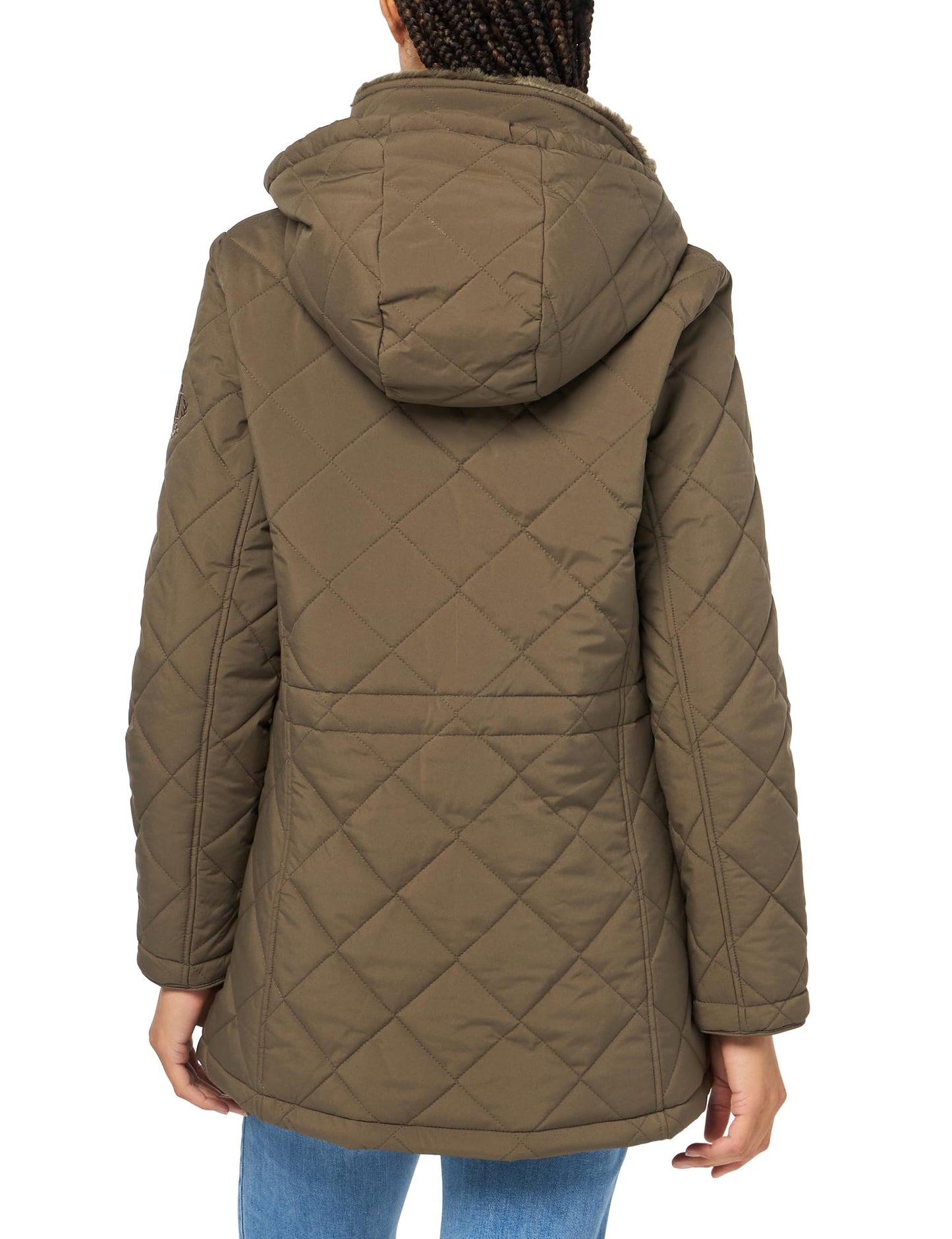 Tommy Hilfiger Women's Outerwear Quilt ed coat,Juniper, M