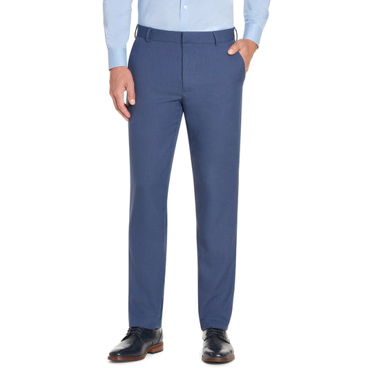 Van Heusen Men's Traveler Slim Fit Pant, Ash Navy, 32W X 30L