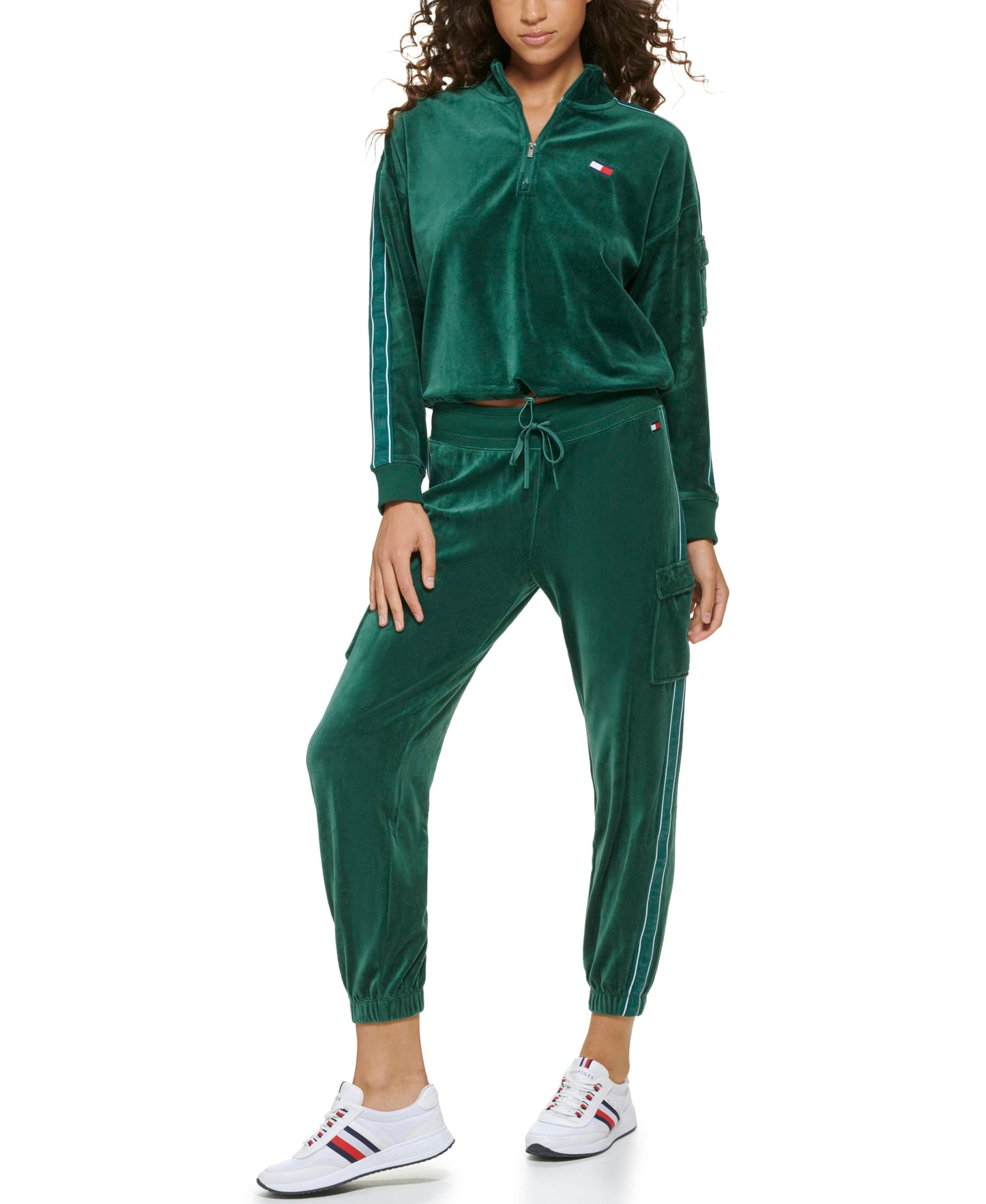Tommy Hilfiger Women's Performance Velour,Botanical,S