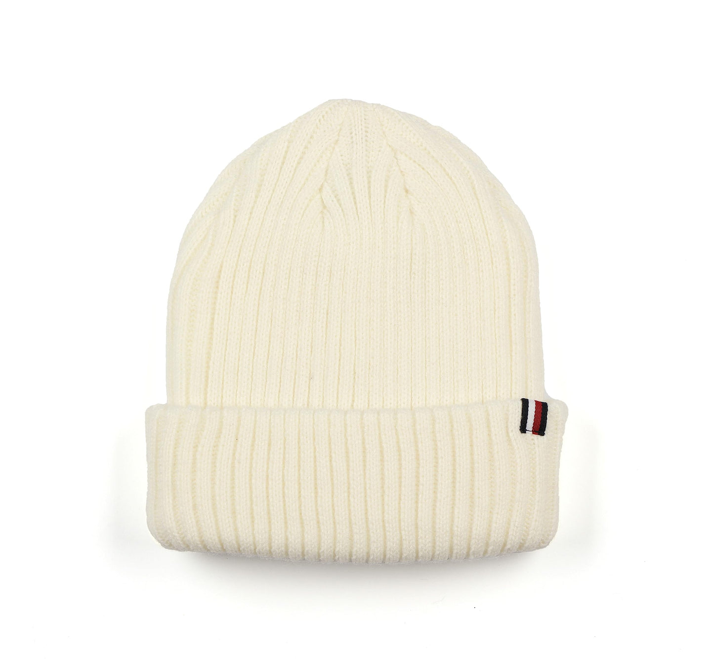 Tommy Hilfiger Women's Rib Cuff Hat, Ecru, One Size