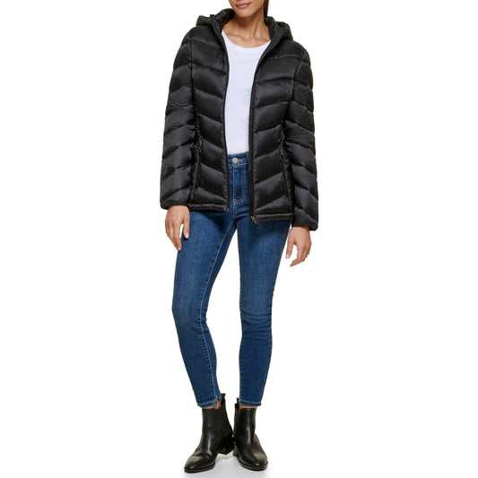 Calvin Klein Women's Outerwear Jacket,Ebony,L