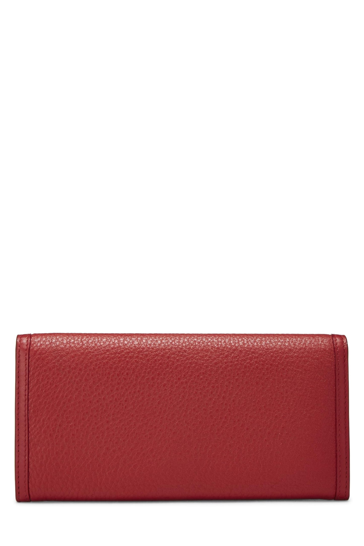 Prada, Pre-Loved Red Vitello Daino Contintental Wallet, Red