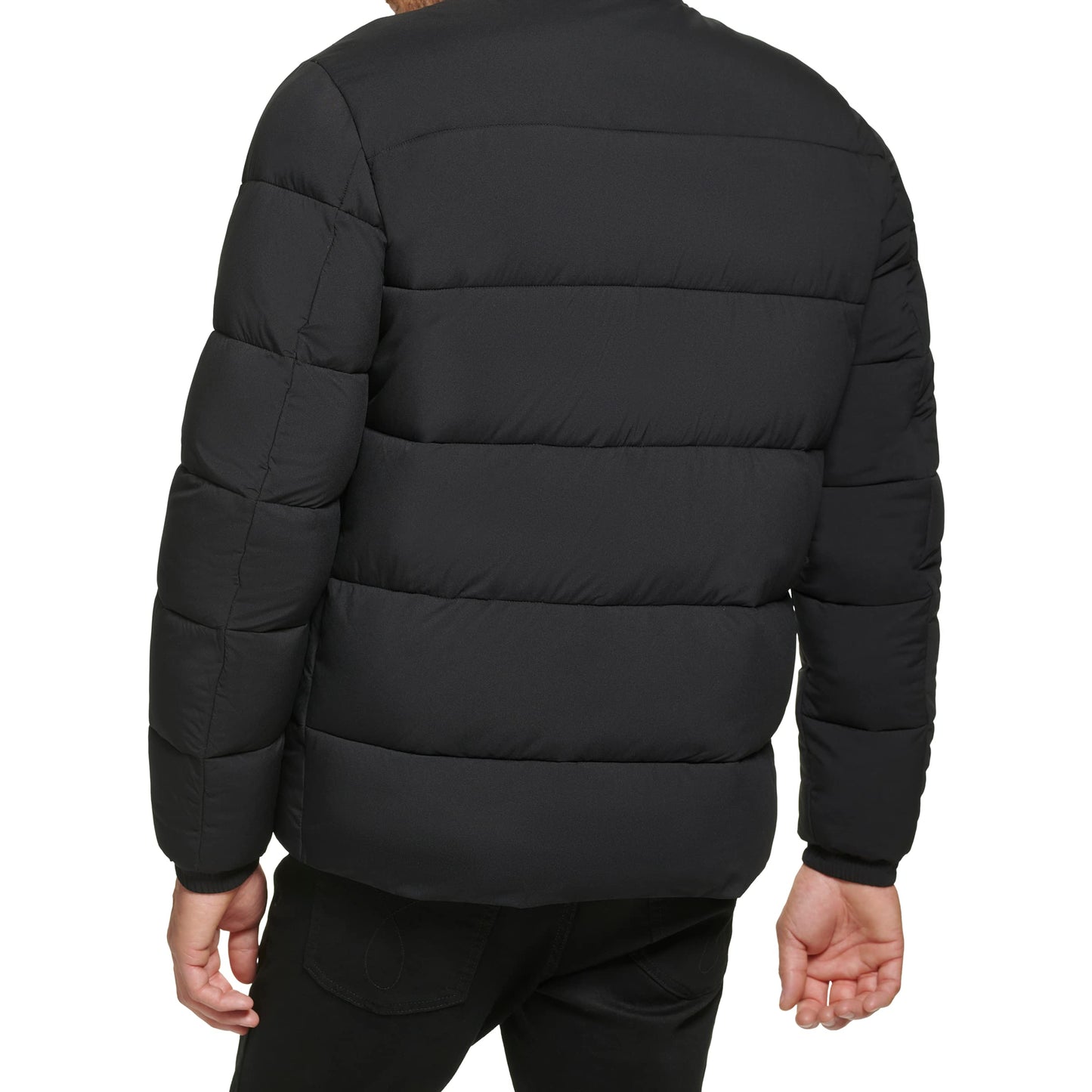 Calvin Klein Men's Snap Front Puffer Jacket, Ebony, Small
