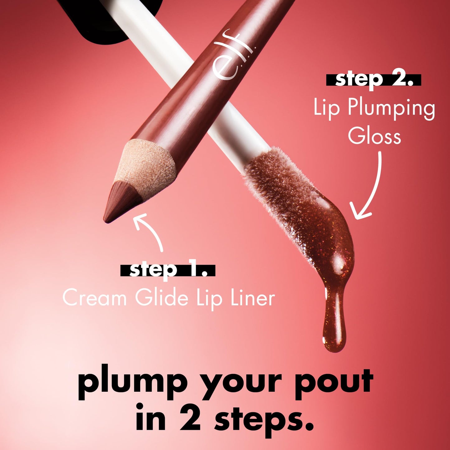 e.l.f. Lip Plumping Gloss, High-Shine Sheer Color, Hydrates & Creates Fuller Lips With Vitamin E, Vegan & Cruelty-Free, Pink Sugar, 0.09 Fl Oz