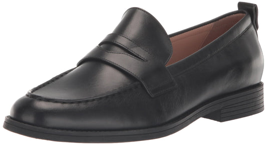 Cole Haan Women's Stassi Penny Loafer, Black Leather, 9