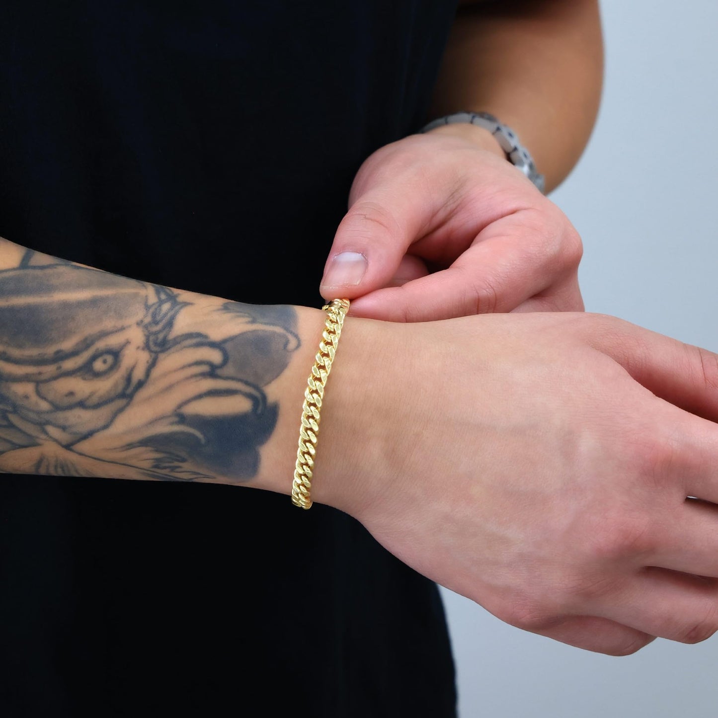 Nuragold 14k Yellow Gold 5.5mm Miami Cuban Link Chain Bracelet, Mens Womens Jewelry Box Clasp 7" 7.5" 8" 8.5" 9"