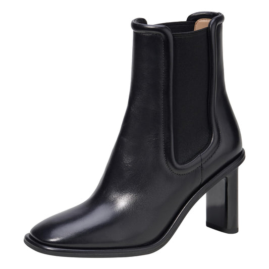 Coach Women's Geneva Leather Bootie Ankle Boot, Black, 8