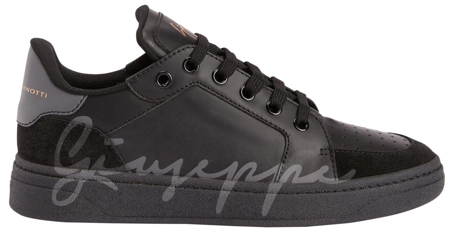 Giuseppe Zanotti, Gz94 Leather Low Top Sneakers, 7, Black