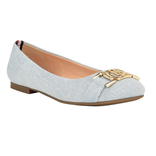 Tommy Hilfiger Women's Gallyne2 Ballet Flat, Columbia Blue 420, 8