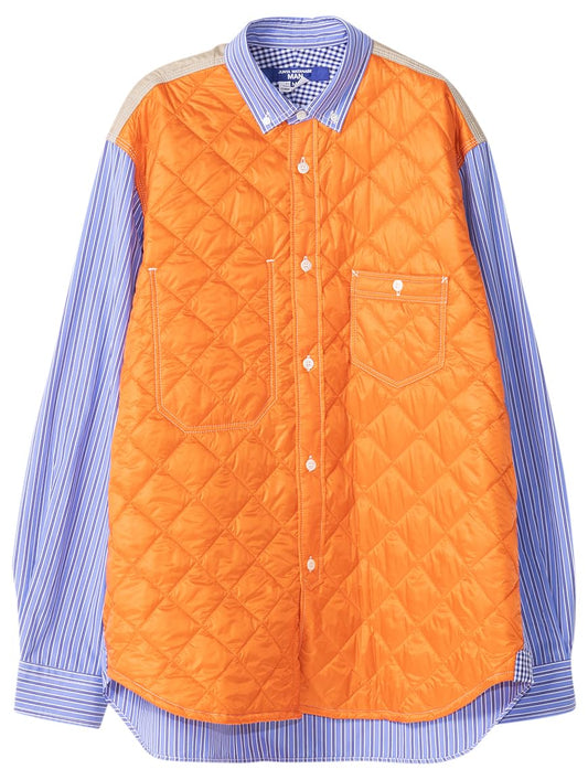 Junya Watanabe MAN Quilted Overshirt, Medium, Blue/Orange