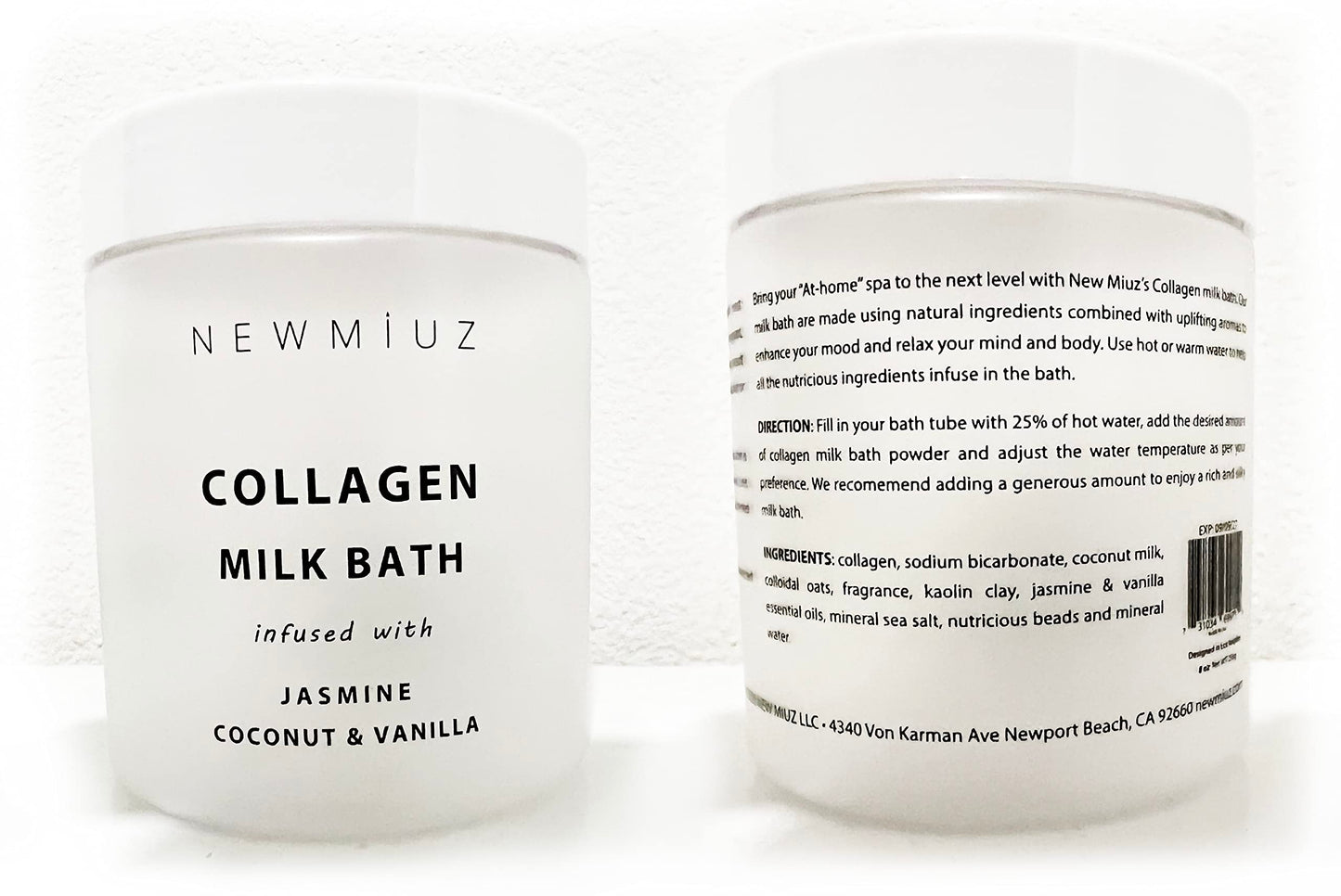 Creamy Coconut Collagen Milk Bath Soak Powder Moisturize & Soften Skin – Vanilla Jasmine Luxury Spa Bubble Bath Salt Mother's Birthday Christmas Relaxation Gifts for Women Perfect Stocking Stuffers