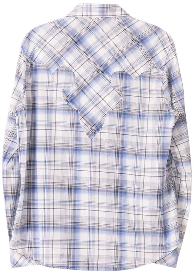 Chrome Hearts, Pre-Loved Leather Fleur Detail Zip Pocket Button Up, Large, Blue