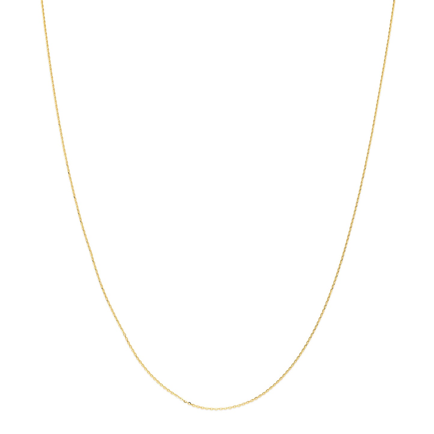 14k REAL Yellow Gold Solid 1mm Singapore Chain Necklace with Spring Ring Clasp - 18"