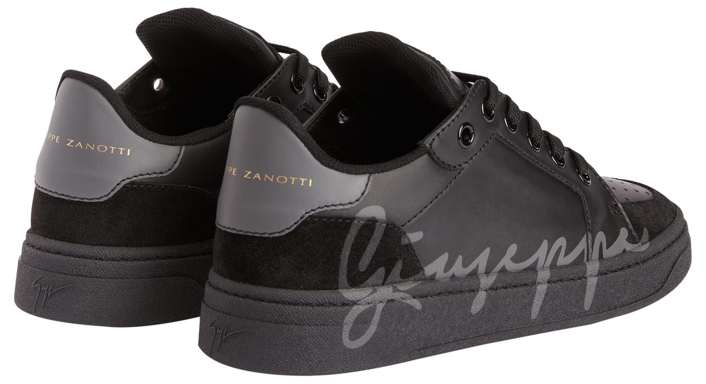 Giuseppe Zanotti, Gz94 Leather Low Top Sneakers, 7, Black