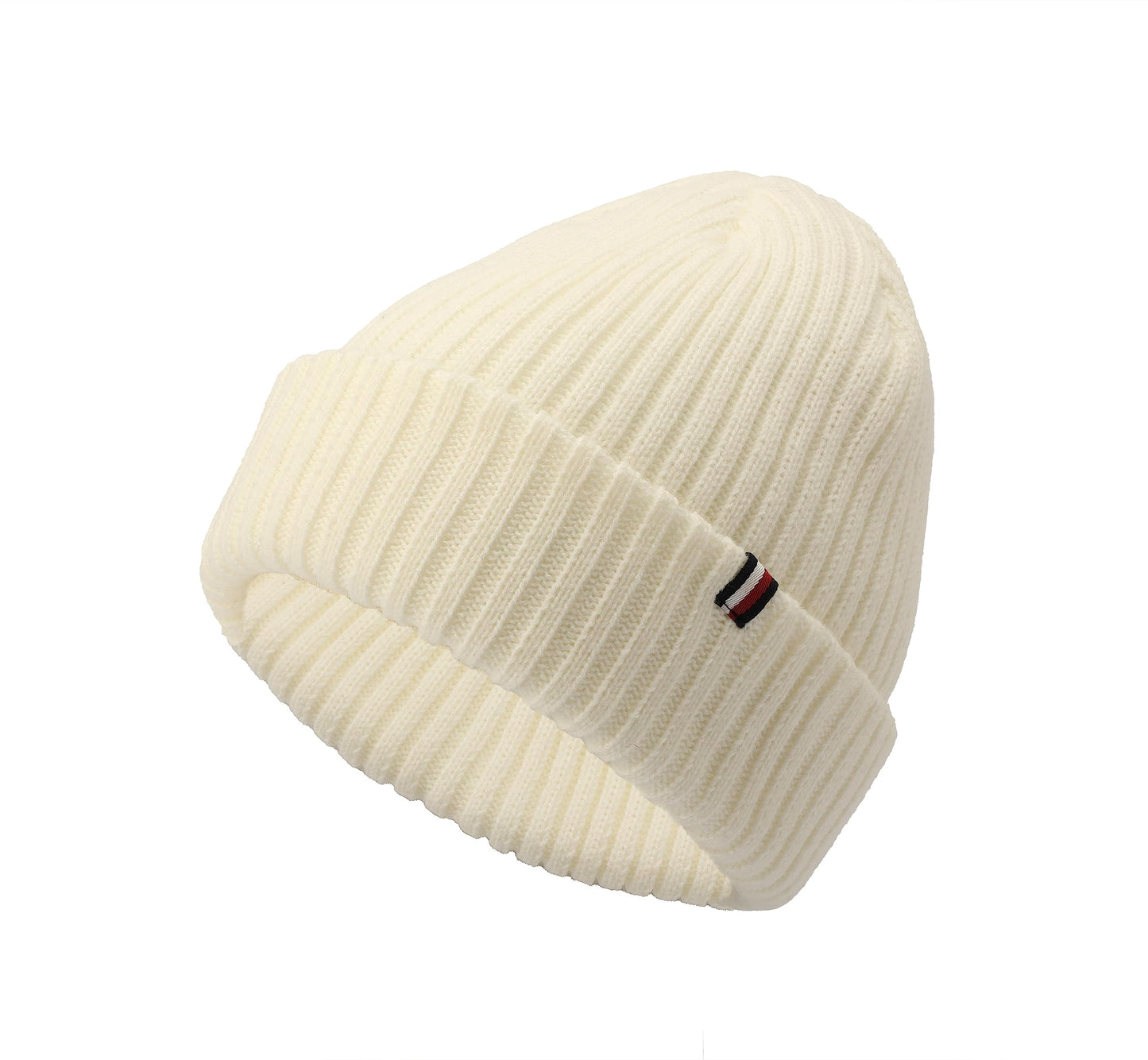 Tommy Hilfiger Women's Rib Cuff Hat, Ecru, One Size