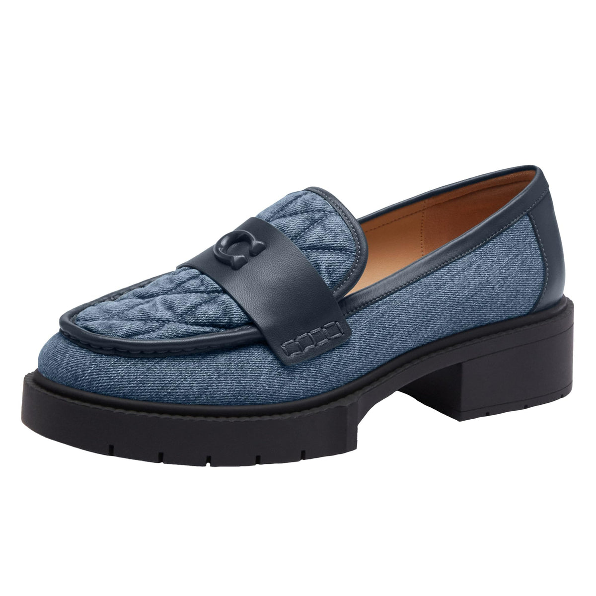 Coach Women's Leah Loafer, Indigo Denim, 8