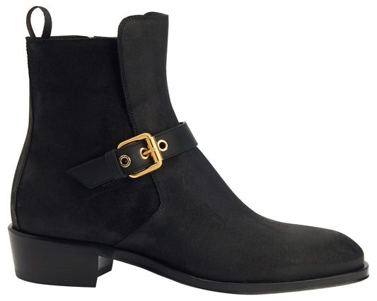 Giuseppe Zanotti, Jhonny Boots Velour, 10.5, Black