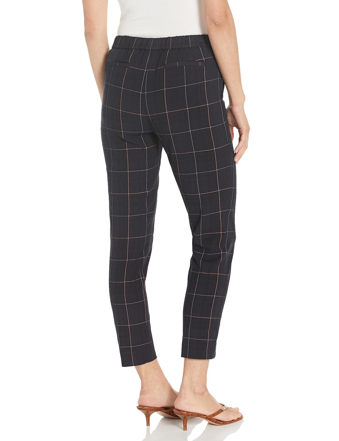 Tommy Hilfiger Women's Pants – Business Trouser with Elastic Waist Back and Flattering Fit, Midnight/Grey Mutli, 12