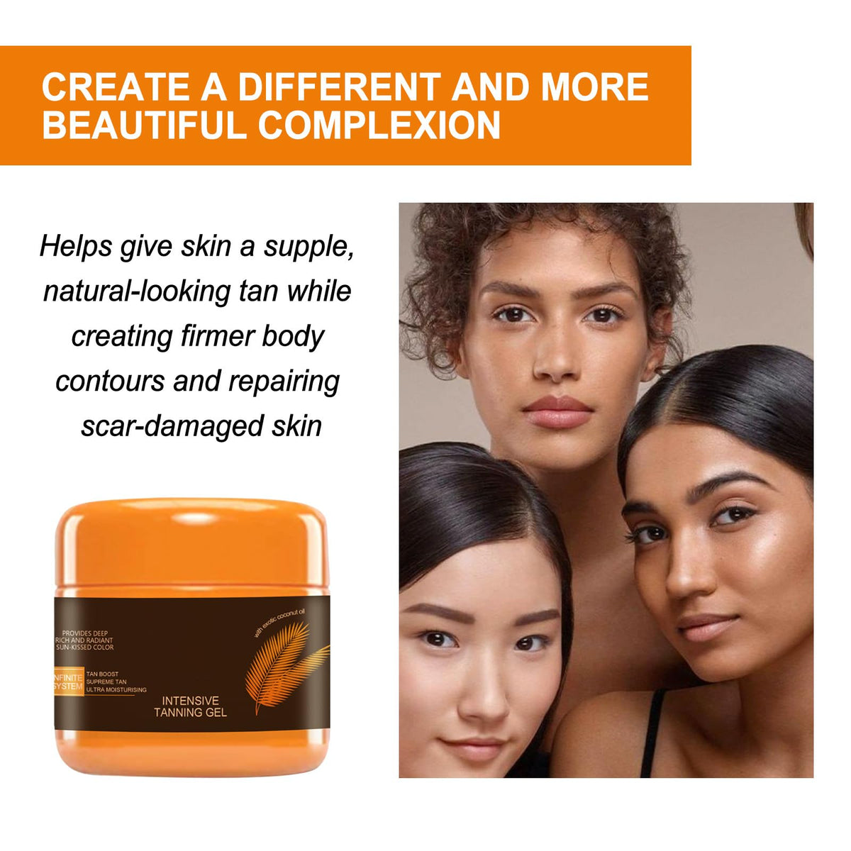 2Pcs Luxury Intensive Tanning Gel, Intensive Tanning Luxe Gel, Natural Tanning Accelerator Cream Gel,Tanning Cream for Sunbeds & Outdoor Sun 5oz/pcs