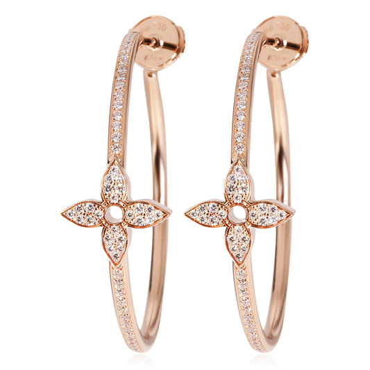 Louis Vuitton, Pre-Loved Hoop Earrings, Rose Gold