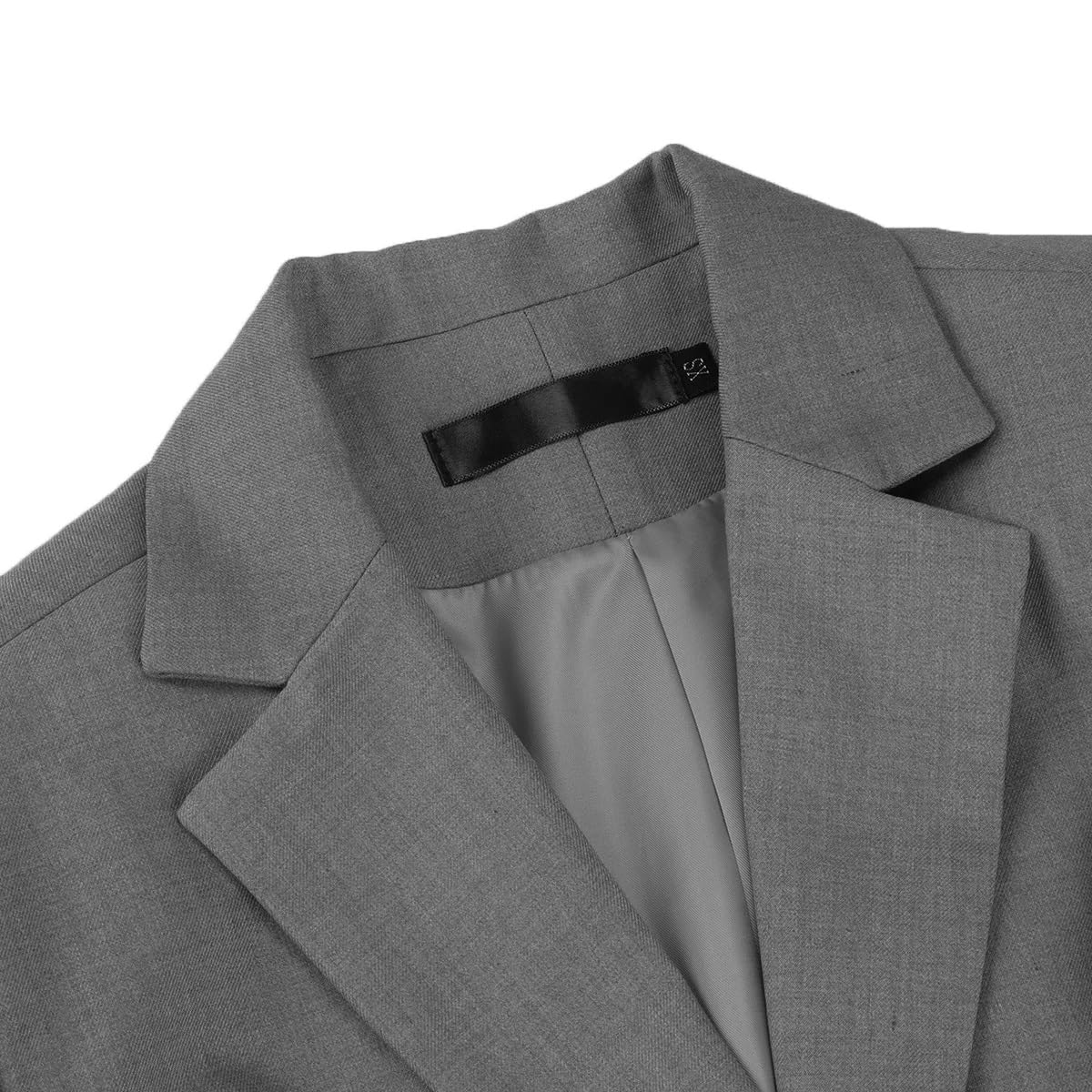 YUNCLOS Women's 2 Pieces Office Suit Set Long Sleeve Blazer Jacket and Suit Pants, Small Dark Gray