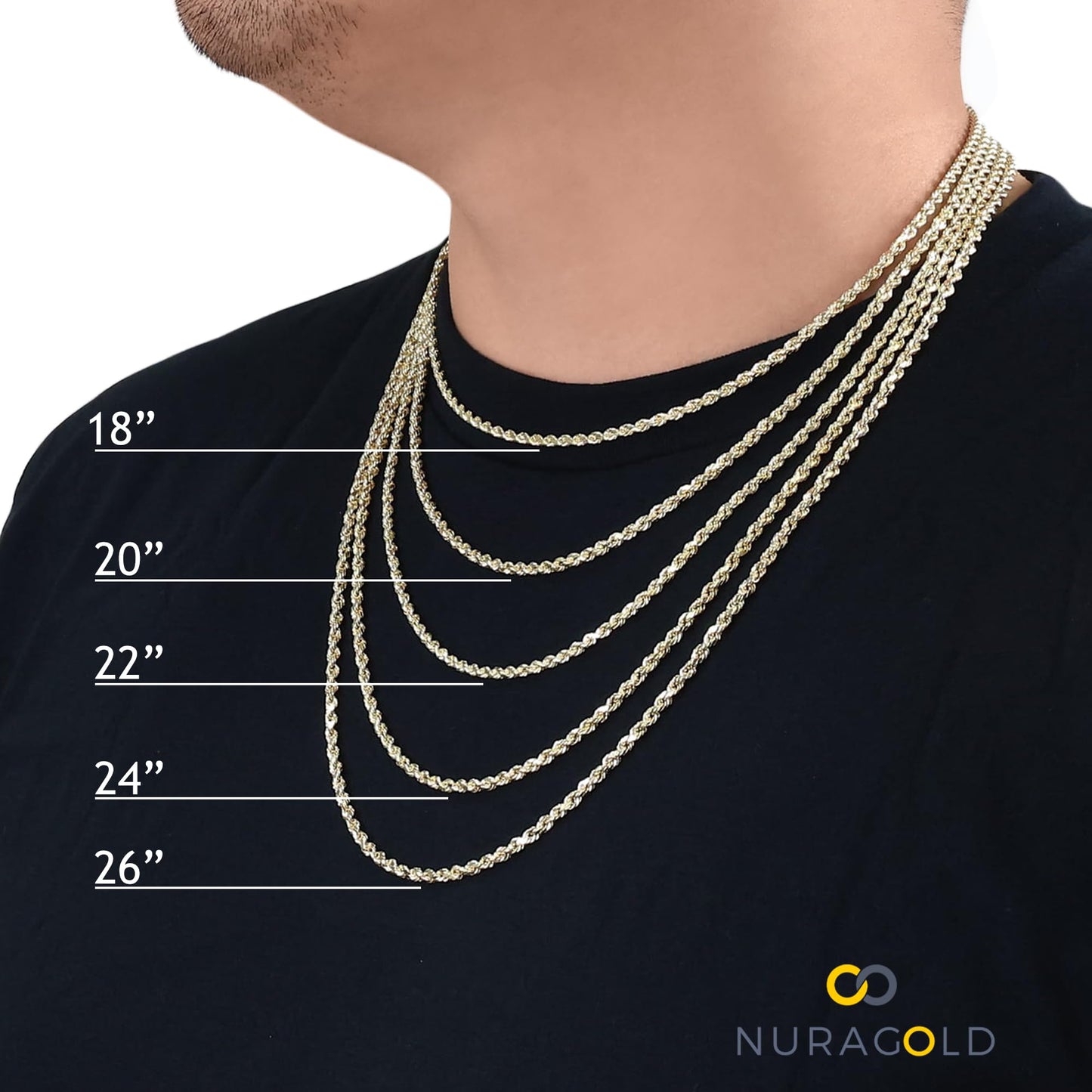 Nuragold 14k Yellow Gold 6mm Solid Miami Cuban Link Chain Pendant Necklace, Mens Jewelry Box Clasp 20" 22" 24" 26" 28" 30"