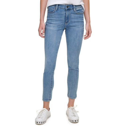 DKNY Women's Basic Essential Jeans, Pure Blue