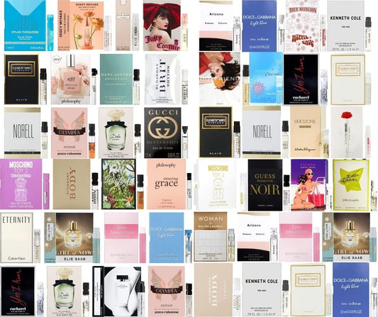 Women's Designer Fragrance Sampler Set - Luxury High End Perfume Vial Sample Most Popular (15 Random Samples)