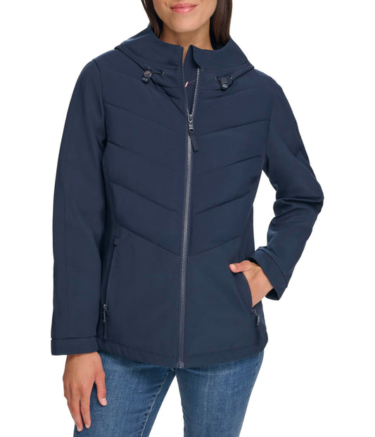 Tommy Hilfiger Women's Mixed Media Active Jacket Navy X-Small