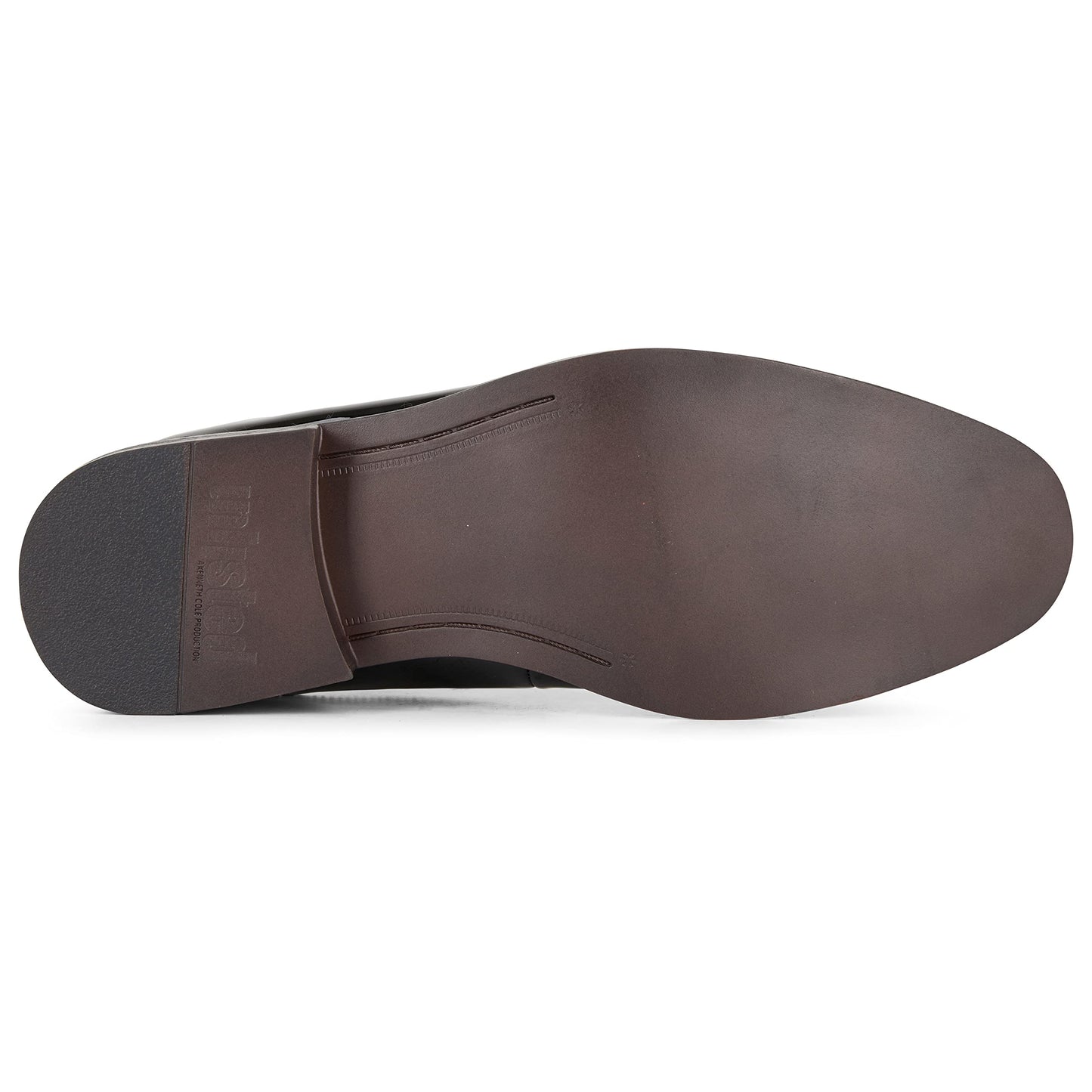 Kenneth Cole Men's Unlisted Half Time Oxford, Black/Patent, 8