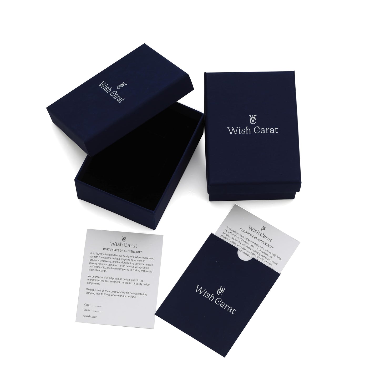 Wish Carat 100% 14k Pure Gold Necklace - Non Tarnish Dainty Charm Personalized Initial Necklaces for Women, Teen Girls, Mom, Daughter, Grandma | Custom Pendant Jewelry for Birthday, Mothers Day Gifts