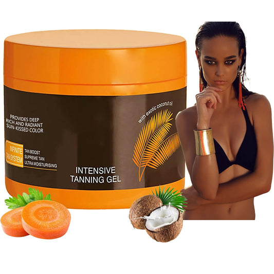 Luxury Intensive Tanning Gel,Intensive Tanning Luxe Gel, Tanning Cream For Sunbeds & Outdoor Sun,Natural Tanning Accelerator Cream Gel For Natural Tan Skin.(5oz/1pcs)