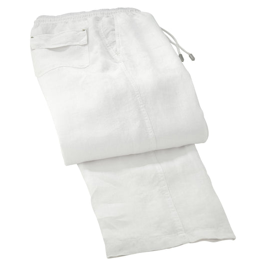 Vilebrequin Men Linen Pants Solid, L, White