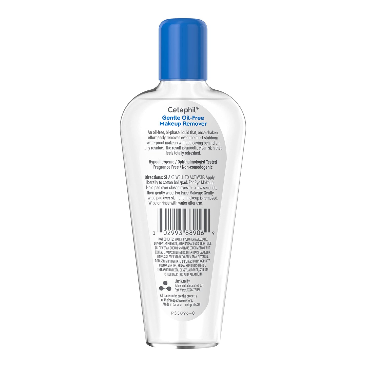 Cetaphil Gentle Waterproof Makeup Remover, Mother's Day Gifts, Oil-Free Formula Suitable for Sensitive Skin, 6.0 Fluid Ounce