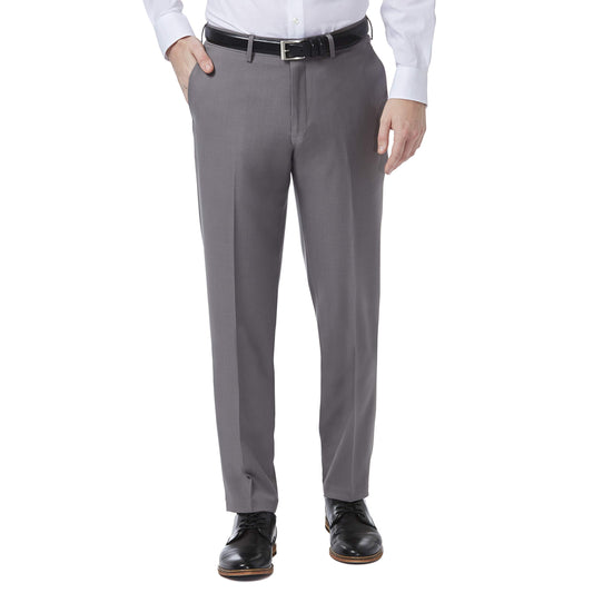 Haggar mens Premium Comfort Stretch Slim Fit Dress Pants, Grey, 29W x 30L US