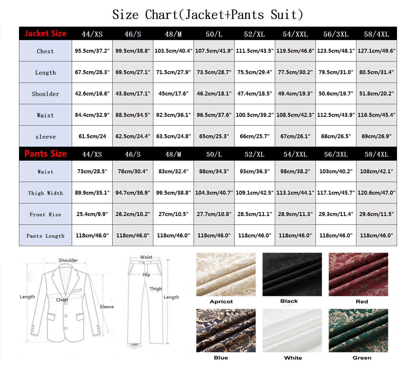 FIXRIMCH Formal Tuxedo Suit for Men Embroidered Paisley Blazer Jacket Vest Pants Set for Wedding Party,Dinner,Prom Apricot